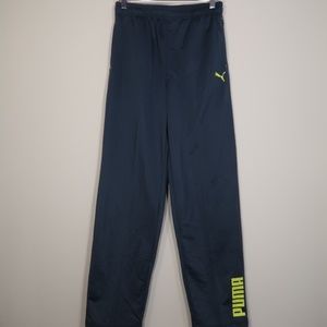 Puma Solid Gray with Neon Yellow Streaks Sweats